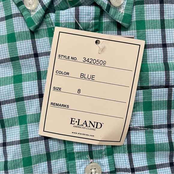 E-land button down dress shirt size 8 New with tags in bag - Picture 2 of 6